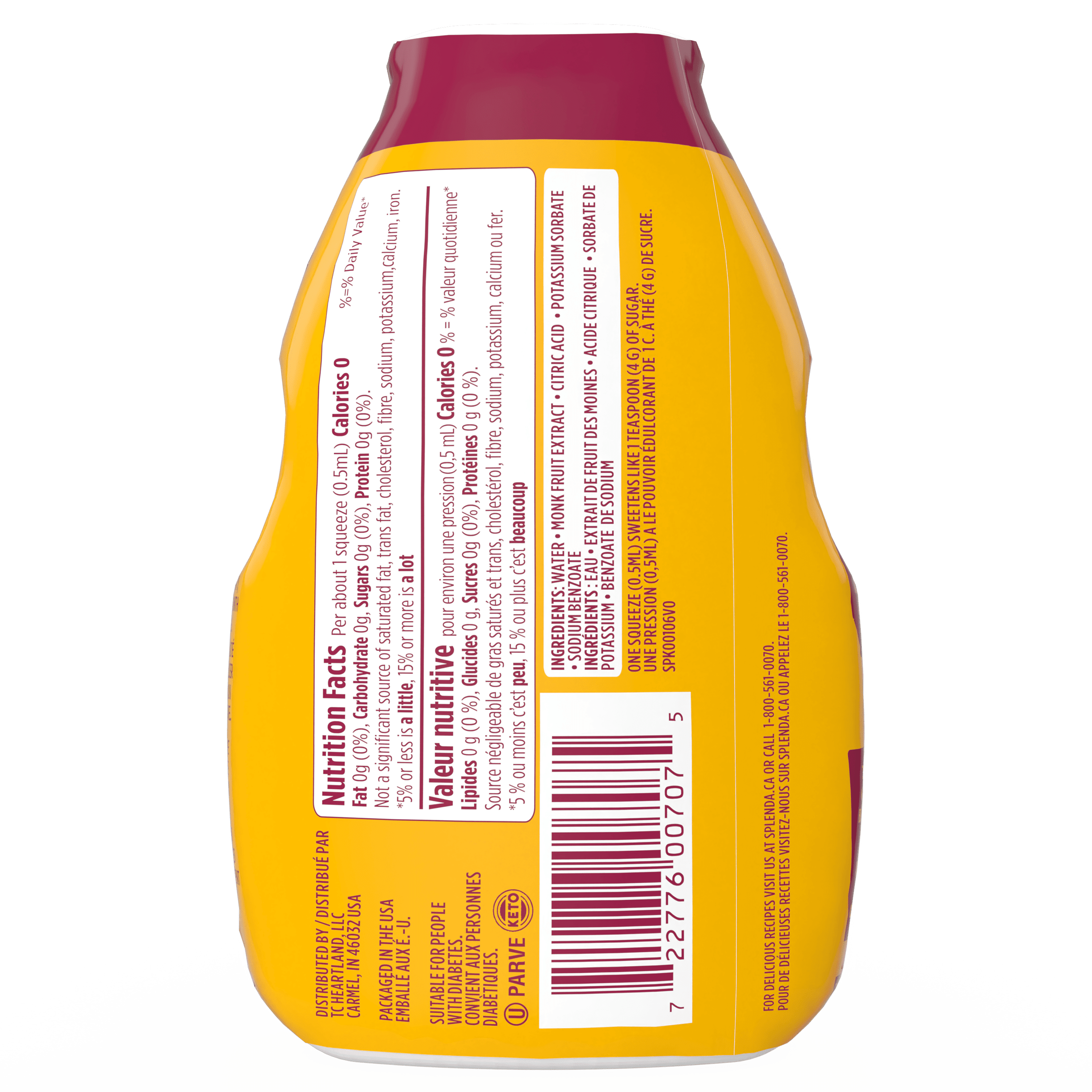 Splenda, Keto, Fruit des Moines, liquide édulcorant sans calories, 100mL bouteille