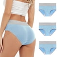 thumbnail image 2 of Rbaofujie 3 Pcs Culottes Menstruelles Anti-Fuites Taille Haute en Coton Culottes Physiologiques pour Femmes Culottes pour Filles Strings Taille Haute pour Femmes, 2 of 8