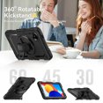 thumbnail image 3 of XYX For Xiaomi Redmi Pad SE 8.7 inch 2024, 360 Rotating Shockproof Cover with Stand, Screen Protector, Shoulder Strap, Black, 3 of 7