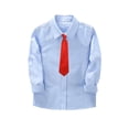 thumbnail image 1 of Nmmacb Chemise Habillée à Manches Longues pour Garçons, Col Boutonné, avec Cravate, 2-14 Ans, 1 of 7