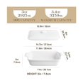 thumbnail image 2 of MALACASA 3.4 Quart Baking Dish With Lid, Porcelain Casserole dish with Lid, 13 x 9 Lasagna Pan Deep with Lid, Rectangular Bakeware With Handle, Microwave, Oven Safe, Whi, 2 of 8