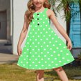 thumbnail image 3 of LOVZFMLL 2-12 Years Girls' Summer Casual Sleeveless Round Neck Button With Pockets Dress, 3 of 6