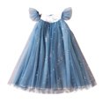 thumbnail image 1 of Robe à Manches Courtes Col Rond Été Nouvelle Robe à Manches Courtes pour Filles Jupe en Gaze Gaze, 1 of 8