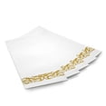 thumbnail image 3 of 700 Piece Gold Dinnerware Set - 200 Gold Rim Plastic Plates - 300 Gold Plastic Silverware - 100 Gold Plastic Cups - 100 Linen Like Gold Paper Napkins, 100 Guest Disposable Gold Din, 3 of 6