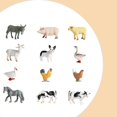 thumbnail image 2 of 12 Pieces Realistic Animal Figures Figurines plastic, smooth, and for Collection Party Supplies Farm Animals, 2 of 9