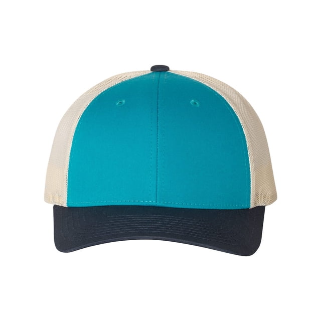 Richardson Low Pro Trucker Cap, M-L, Blue Teal-Birch-Navy