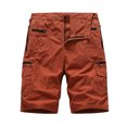 thumbnail image 1 of LSLJS Men Casual Fashion Solid Shorts With Multi-pocket Button Zipper Shorts Pants, Mens Shorts Summer Clothes, 1 of 5