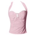 thumbnail image 4 of A Fashionable And Sexy Backless Navel Lace Up Solid Color Top For Ladies, 4 of 6