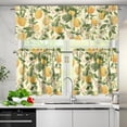 thumbnail image 5 of Lemon Print 3 Piece Kitchen Curtains and Valances Set Farmhouse Washable Rod Pocket Kitchen Curtain Set 24 Inches, Kitchen Window Curtains Set European Style Curtains for Cafe, 5 of 5