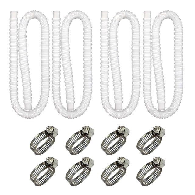 AKEGAMN Clearance! 1.25 Inch Pool Hose For Above Ground Pools Pool Pump Replacement Hoses Replacement Pool Hoses With Metal Clamps 59" Long Filter Pump Hose and Reliable Material: Made from high-qua