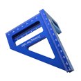 thumbnail image 3 of yeacher Règle de Menuiserie en Alliage d'Aluminium avec Mesure d'Angle 45°/90°, Trou pour Marquage de Précision, Durable et Résistant à la Rouille, Idéal pour les Charpentiers et les Amateurs de Bricolage (Bleu), 3 of 6
