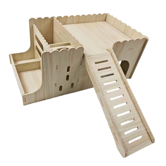 predolo Guinea Pig House, Habitat Castle, Easy to Assemble, Small House for Chinchillas, No Mat Kettle