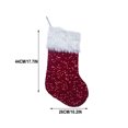 thumbnail image 3 of Fridja 14.7 Inch Large Sequins Christmas Stocking with White Super Soft Plush Cuff Large Christmas Stocking for Family Holiday Decorations and Xmas Tree Fireplace (Red), 3 of 5