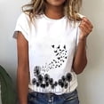 thumbnail image 2 of T-shirts d'Été Décontractés pour Femmes, Col Rond, Manches Courtes, T-Shirt Graphique Tendance, Basique, Confortable, Coupe Ample, Chemisiers pour Femmes, Chandail, 2 of 6
