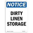 thumbnail image 1 of SignMission OS-NS-A-1218-V-11032 Panneau d'Avis OSHA 12 x 18 Po - Rangement pour Linge Sale, 1 of 1