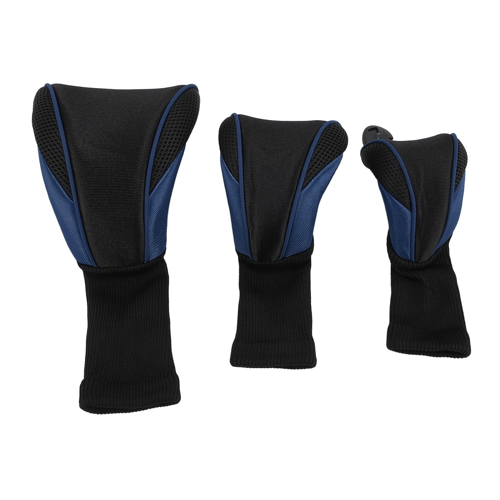 3PCS Club Headcover Set,Nylon Breathable Wood Club Protective Covers with Interchangeable Tags