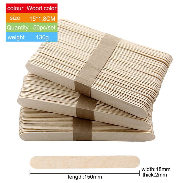 Chmadoxn Kitchen Gadgets, Kitchen Accessories, Kitchen Utensils, Kitchen Tool 50 Pcs Sticks Ice Cream Sticks Natural Wood Popsicle DIY Sticks Craft Sticks