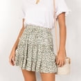 thumbnail image 4 of Jupe Plissée à Volants à Fleurs pour Femmes, Taille Haute Plissée à Fleurs, Jupe Trapèze Mini pour Filles, 4 of 9