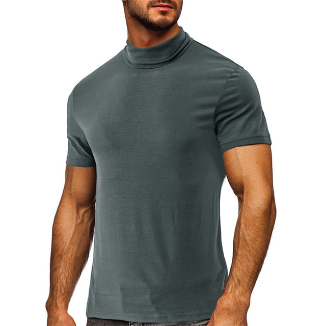 Chemises à Manches Courtes pour Hommes Manches Courtes Décontractées Mode Col Montant Chemise de Base T-Shirt Blouse Hommes Chemises Manches Courtes Chemises pour Hommes Manches Courtes Décontractées Chemises pour Hommes Décontractées Manches Courtes