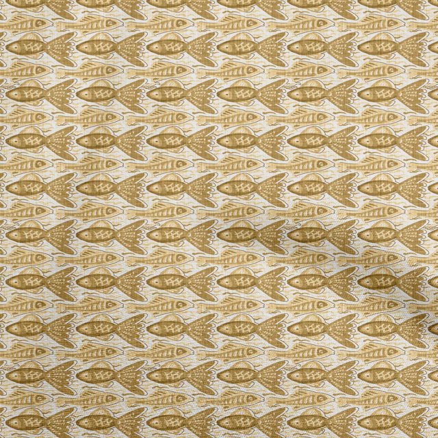 oneOone Cotton Poplin Light Brown Fabric Asian Block Craft Projects Decor Fabric Printed By The Yard 42 Inch Wide