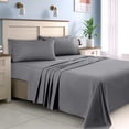 thumbnail image 5 of 1200 Thread Count 100% Egyptian Cotton 4-Piece Bed Sheet Set (1 Flat, 1 Fitted Sheet, 2 Pillow Covers) 21 Inches Deep Pocket Solid Pattern, 5 of 5