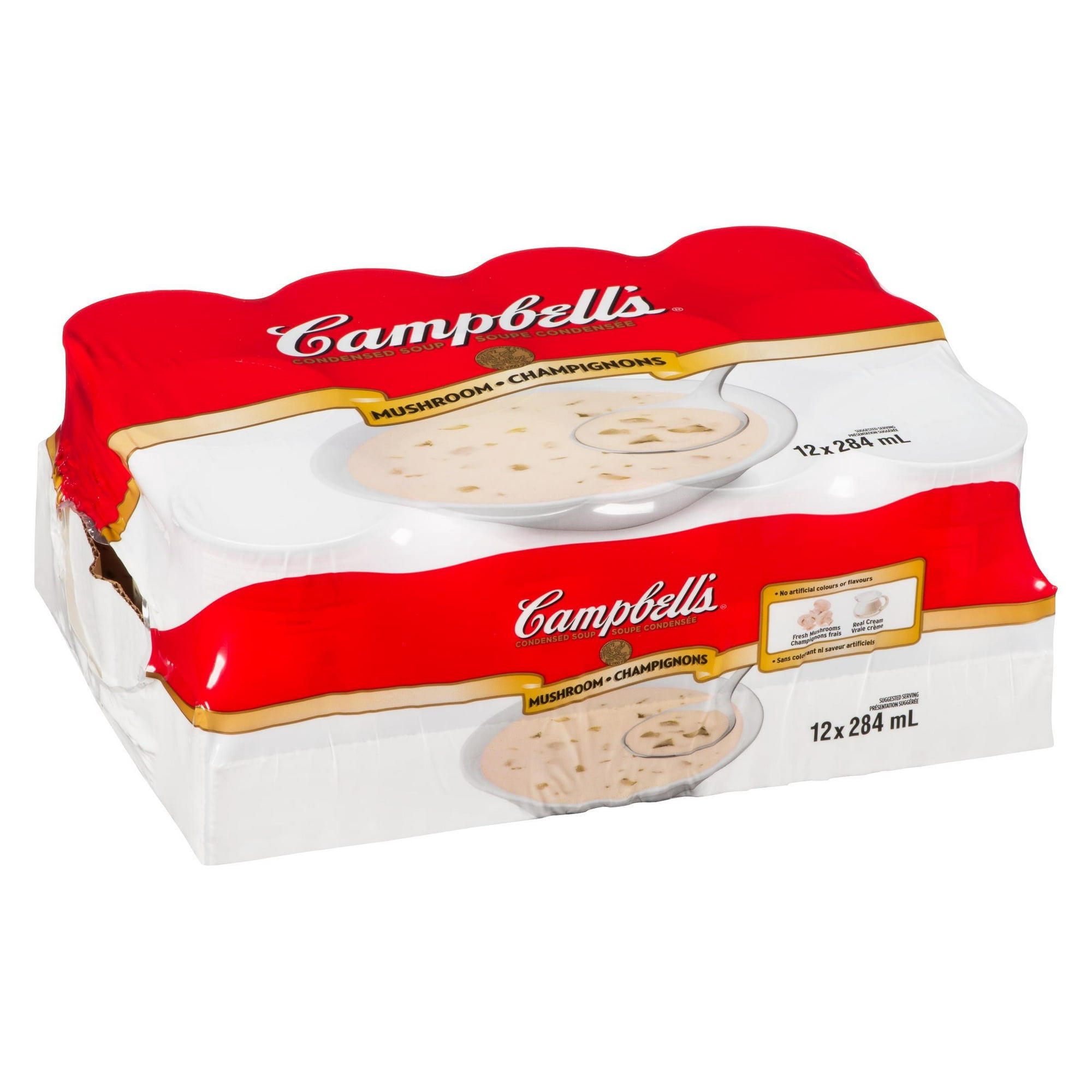 Soupe condensée CampbellMD, Crème de champignons, longue conservation (12 x 284 ml)