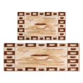 thumbnail image 1 of Coffee Farmhouse Plaid Style Kitchen Rug Non Skid Non-Slip, Absorbent Mats Set Of 2 for Sink Waterproof Runner Rug for Laundry Room,kitchen Mats 17.7x24+17.7x48inch, 1 of 7