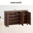 thumbnail image 3 of Costway Buffet Bahut à 3 Portes Armoire de Rangement Crédence Console Tablette Réglable Brun, 3 of 10