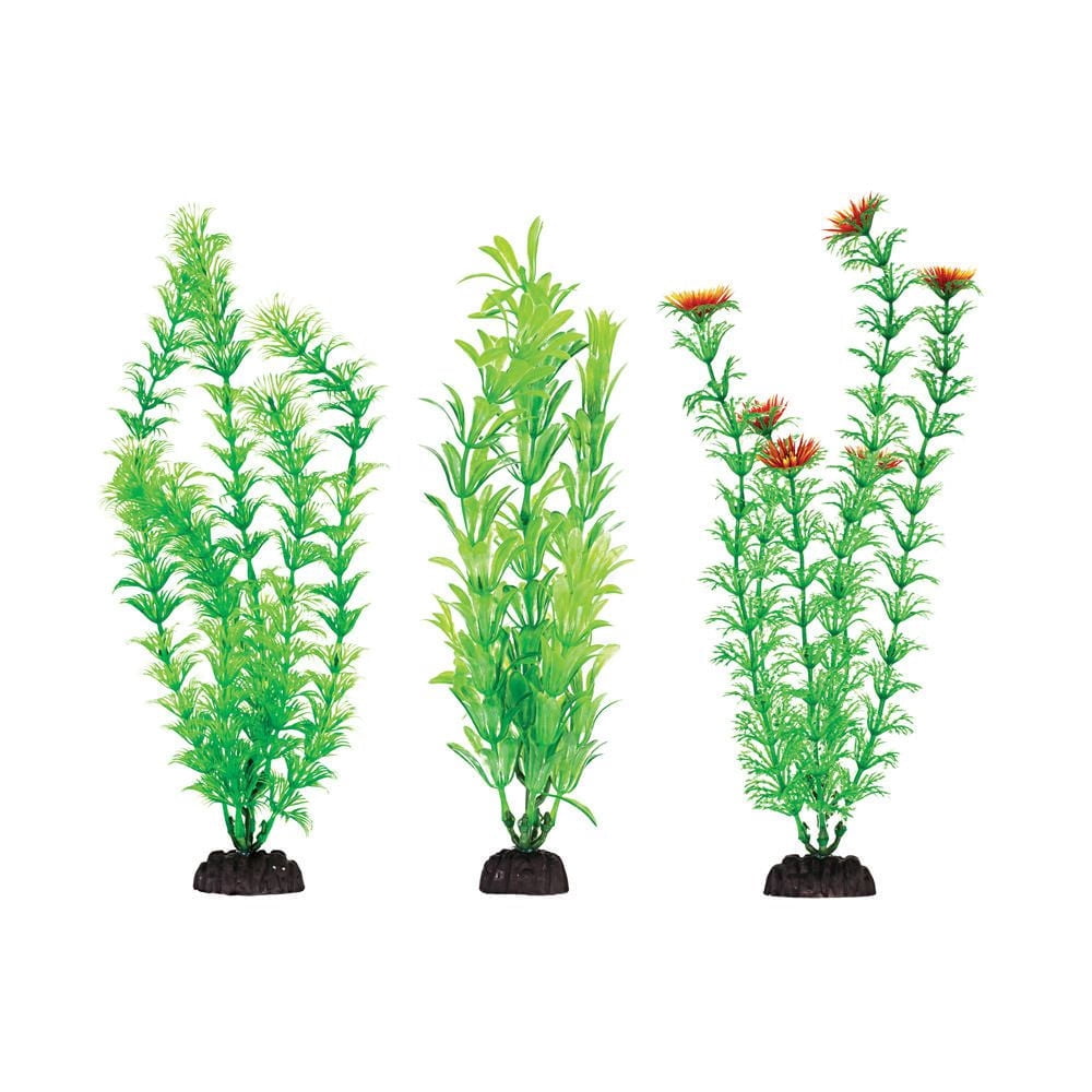 Penn Plax Multi-Pack Green Assorted Aquaplants, 3 pack