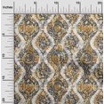 thumbnail image 1 of oneOone Georgette Viscose Yellow Fabric Block Sewing Material Print Fabric By The Yard 42 Inch Wide, 1 of 5