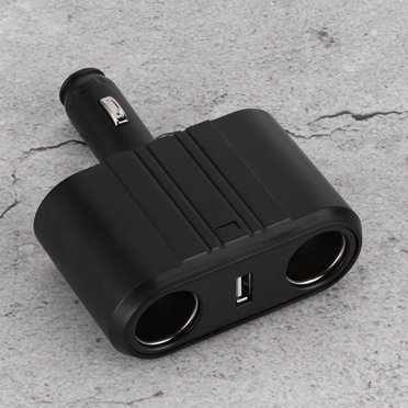 USB Car Charger,Universal Car 2 Way Cigarette Lighter Socket Car USB Quick Charger Sleek Aesthetic