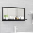 thumbnail image 1 of vidaXL Bathroom Mirror Grey 80x10.5x37 cm Engineered Wood, 1 of 4