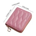 thumbnail image 3 of Women Small Change Purse Grids Zip Change Pouch Small Coin Purse for Ladies, 3 of 10