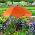 thumbnail image 3 of Large Garden Parasol for Potted Plants | Outdoor Sun & Rain Protection Umbrella with Stake | 47" Shade Canopy | Durable Metal Frame & Rubberized Cloth Cover, 3 of 5