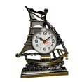 thumbnail image 4 of Table Clocks Home Decor Sailing Sculpture Desk Clock for Office Bedroom Kids Black, 4 of 8
