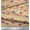 thumbnail image 2 of Soimoi Polyester Crepe Fabric Flamingo Bird Fabric Prints by Yard 52 Inch Wide, 2 of 3