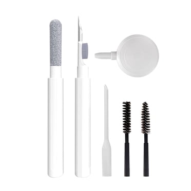 Matoen12 Portable Bluetooth Earphone Cleaning Pen Set, Electronics Cleaner Kit Set for Cell Phones, Earbuds, Computers, Keyboards, Laptops & Monitors, Compact Cleaning Brushes, 1 Pack, White