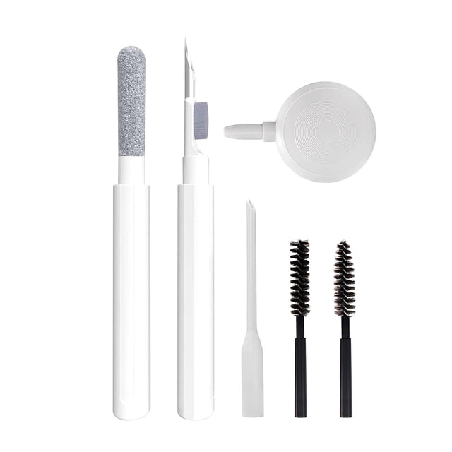 Matoen12 Portable Bluetooth Earphone Cleaning Pen Set, Electronics Cleaner Kit Set for Cell Phones, Earbuds, Computers, Keyboards, Laptops & Monitors, Compact Cleaning Brushes, 1 Pack, White