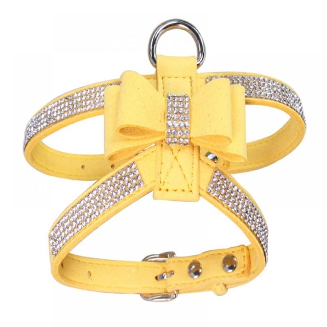 Bling Rhinestone Pet Dog Bowknot Collar Puppy Harness Necklace Collar For Pet Dog