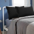 thumbnail image 2 of Microfiber Pillowcases 2 Pcs with Embroidery Zipper Closure Black King, 2 of 7