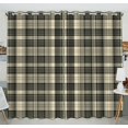 thumbnail image 1 of EREHome Plaid Pattern Blackout Window Curtain Drapery Panels 52x84 Inch one peal two Piece, 1 of 1
