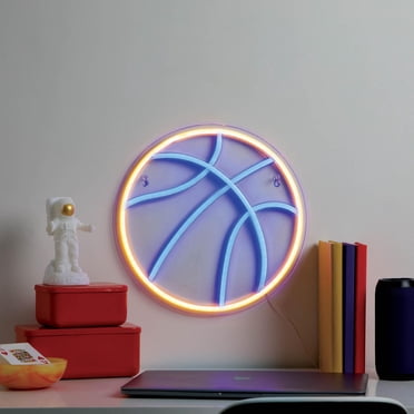Merkury Innovations 12.6" Basketball LED Neon Wall Sign, 1-pack