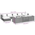 thumbnail image 4 of vidaXL 10 Piece Garden Lounge Set with Cushions Brown Poly Rattan, 4 of 5