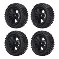 thumbnail image 2 of RC Tires Set, Plastic Wheel Rims Rubber Tires Flexible High Abrasion Resistance 12mm Hex 4PCS Better Grip  For Replacement, 2 of 8