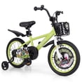 thumbnail image 1 of Costway 16" Kid's Bike for 4-7 with Height-Adjustable Handlebar & Saddle Handbrake Green, 1 of 10
