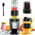 thumbnail image 1 of HoninJoy Portable Blender, Compact Personal Blender for-Smoothies, Shakes, Food Prep, and Frozen Blending, 20-oz. Cups and Spout Lids, Grinding Cup, 1 of 8