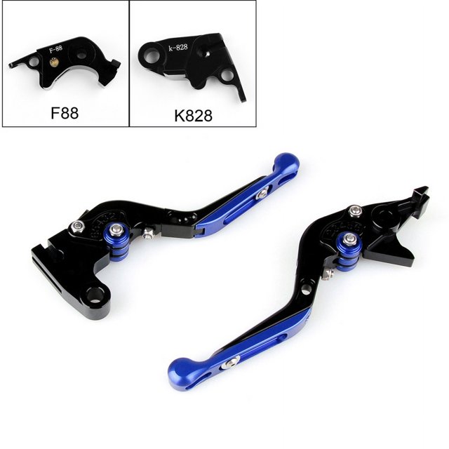 Leviers d'Embrayage de Frein Extensibles Réglables pour Kawasaki ZX10R 6R Z1000 Blue
