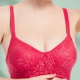 thumbnail image 2 of VEKDONE Woman's Solid Color Thin Style Ventilate Large Size Bra Without Steel Rim Red 44/100, 2 of 6