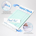 thumbnail image 2 of 10 Pack Guest Check Books, Server Note Pads for Restaurant, Green Waiter Checkbook, Restaurant Order Pad 50 Sheets/Pack, 2 of 5