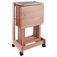 thumbnail image 1 of Winsome Brienda 5-PC Set Flip Top Snack Table Natural Finish, 1 of 9